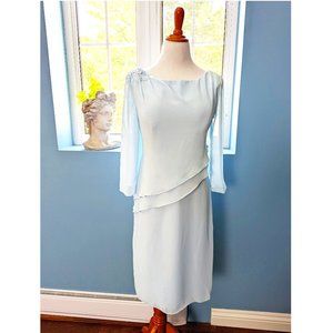 Blue Chiffon Cocktail Dress